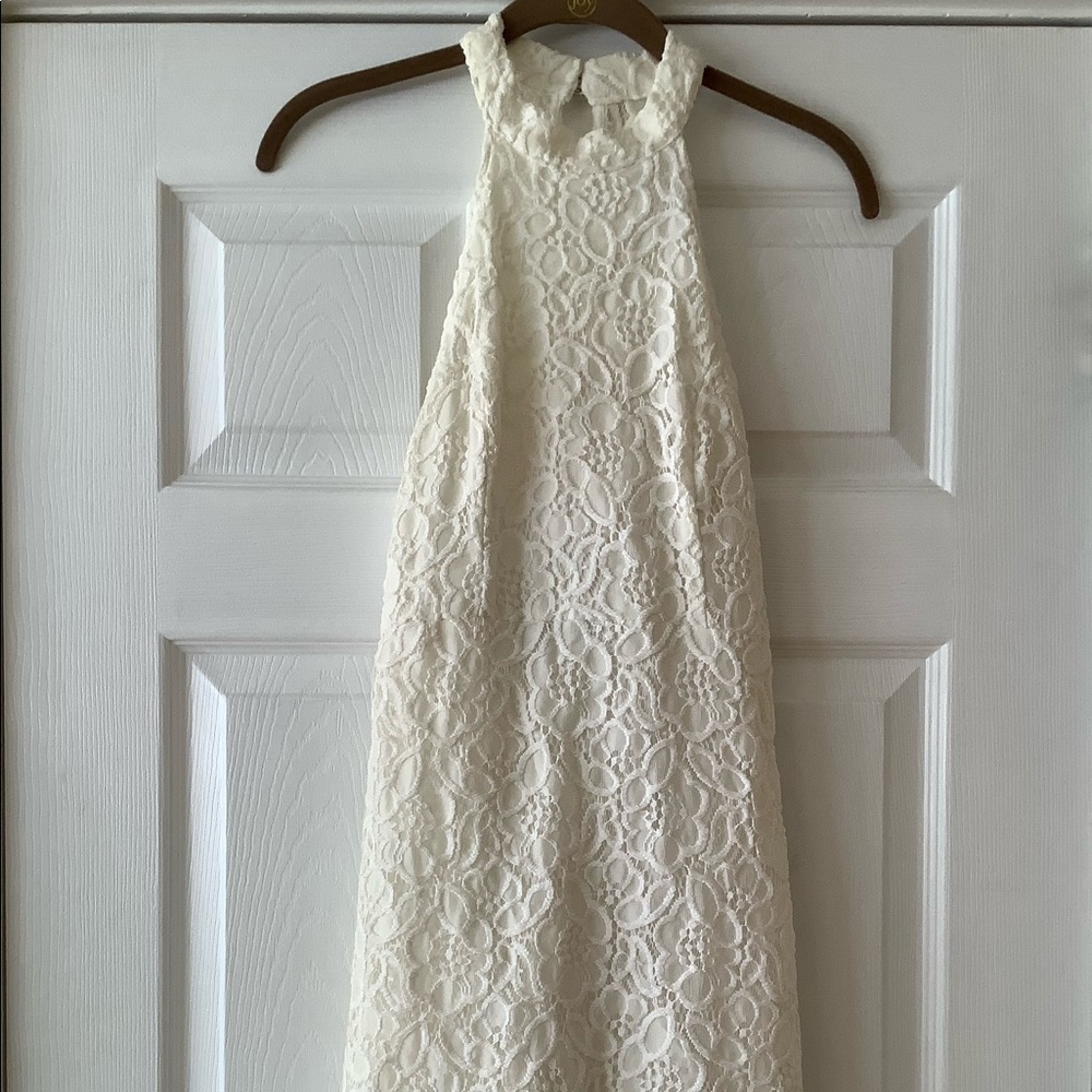 Abercrombie & Fitch Lace High Neck Mini Dress
